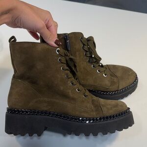 Olive Vince Camuto ankle boots